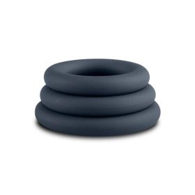 Boners 3-Piece Cock Ring Set - Grey