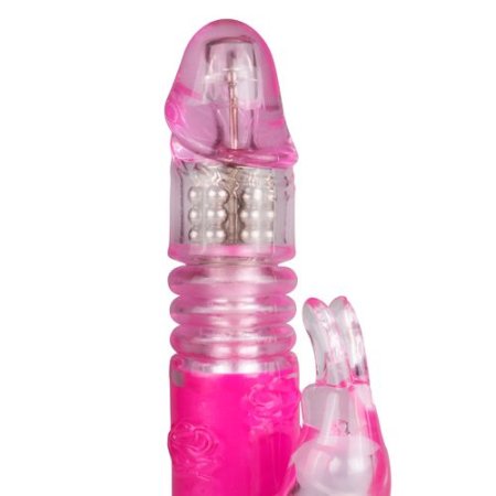 (image for) EasyToys Thrusting Rabbit Vibrator - Pink