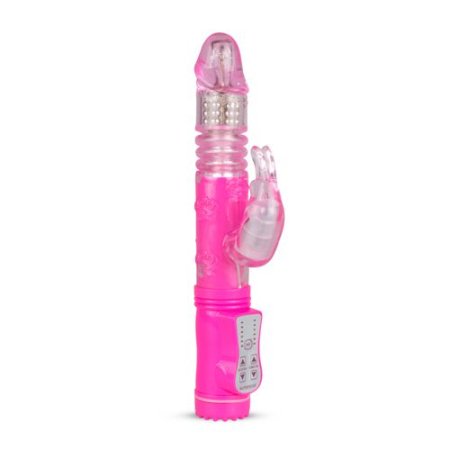 (image for) EasyToys Thrusting Rabbit Vibrator - Pink