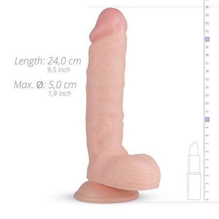 (image for) Glynn Realistic Dildo With Scrotum - 18 cm