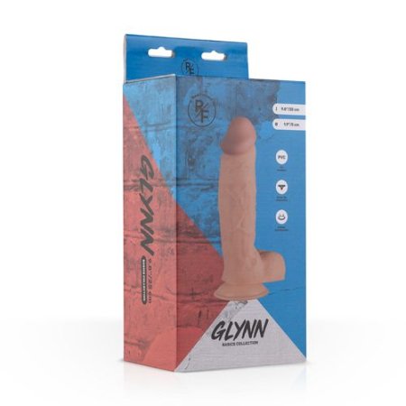 (image for) Glynn Realistic Dildo With Scrotum - 18 cm