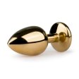 (image for) Gold Colored Butt Plug With Round Pink Stone