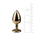 (image for) Gold Colored Butt Plug With Round Pink Stone