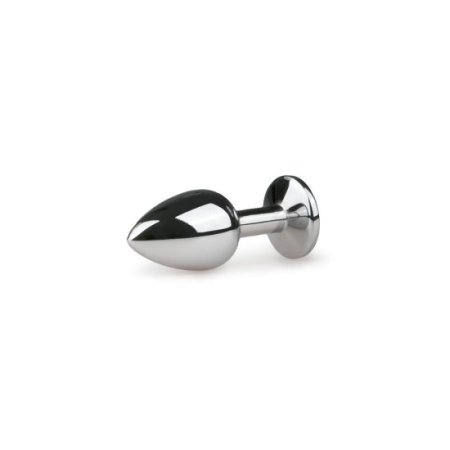 (image for) Metal butt plug with transparent diamond