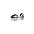 (image for) Metal butt plug with pink stone - silver colored