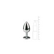 (image for) Metal butt plug with transparent diamond