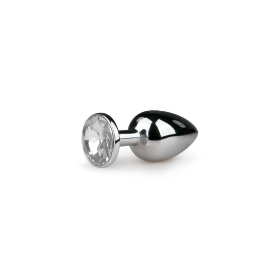 (image for) Metal butt plug with transparent diamond