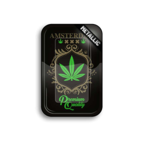 Metal roller tray Amsterdam Leaf Gold