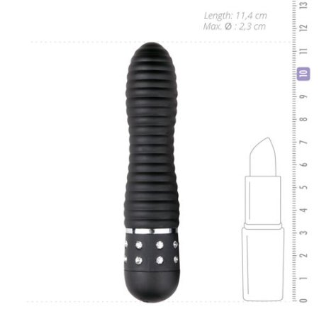 (image for) Mini Vibrator Ribbed - Black