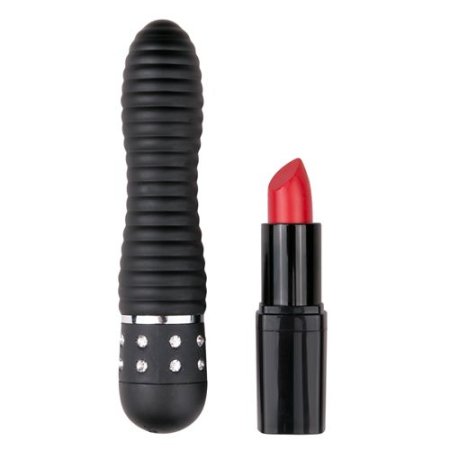 (image for) Mini Vibrator Ribbed - Black
