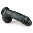 (image for) Realistic Dildo With Scrotum - 22.5 cm black
