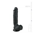 (image for) Realistic Dildo With Scrotum - 22.5 cm black