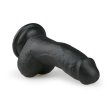 (image for) Realistic Dildo With Scrotum - 15 cm black