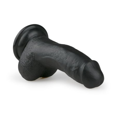 (image for) Realistic Dildo With Scrotum - 15 cm black