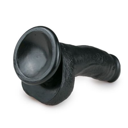 (image for) Realistic Dildo With Scrotum - 15 cm black