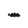 (image for) Silicone Butt Plug With Diamond Three-Piece - Black
