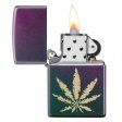 (image for) Zippo Lighter – Cannabis Design Iridescent Engraved
