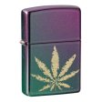 (image for) Zippo Lighter – Cannabis Design Iridescent Engraved