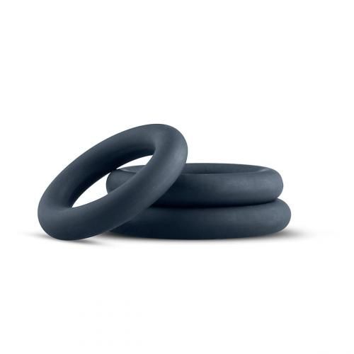 (image for) Boners 3-Piece Cock Ring Set - Grey