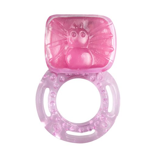 (image for) Stretchable Vibrating Cock Ring - Pink